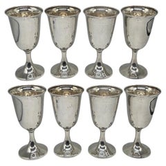 Set di 8 calici in argento sterling Revere Silversmiths da 6,25" Modello #228