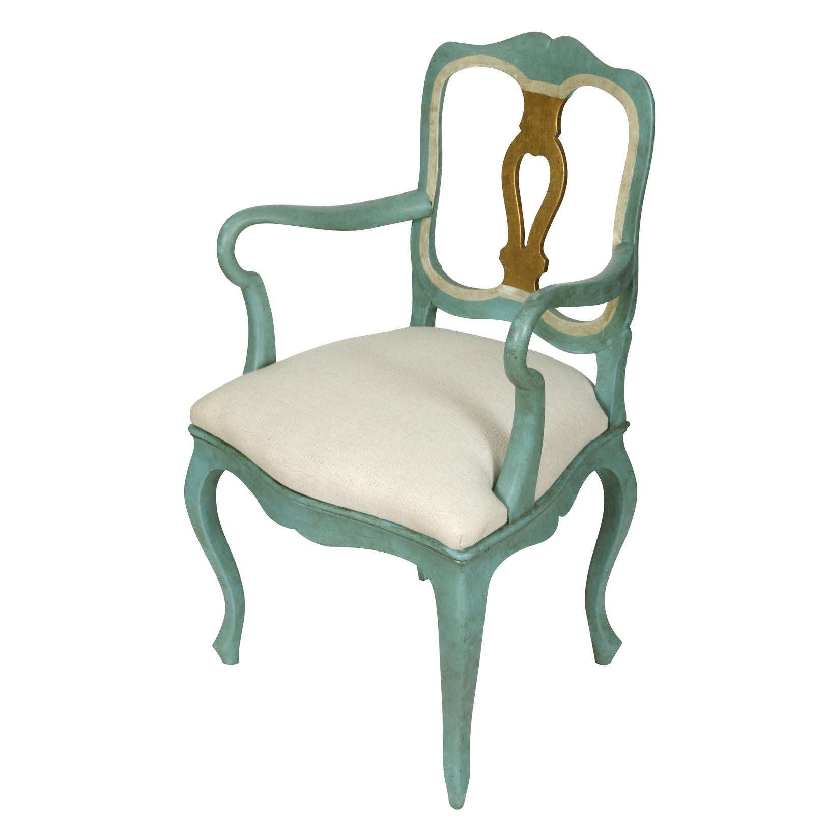 American Set of 8 Rococo Style Dining Chairs by Cassard Romano Co.