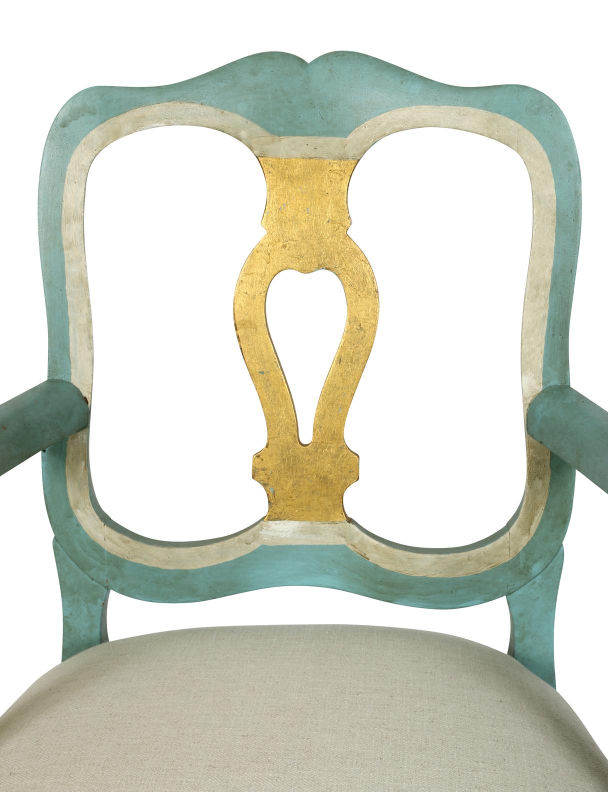Set of 8 Rococo Style Dining Chairs by Cassard Romano Co. In Good Condition In New York, NY