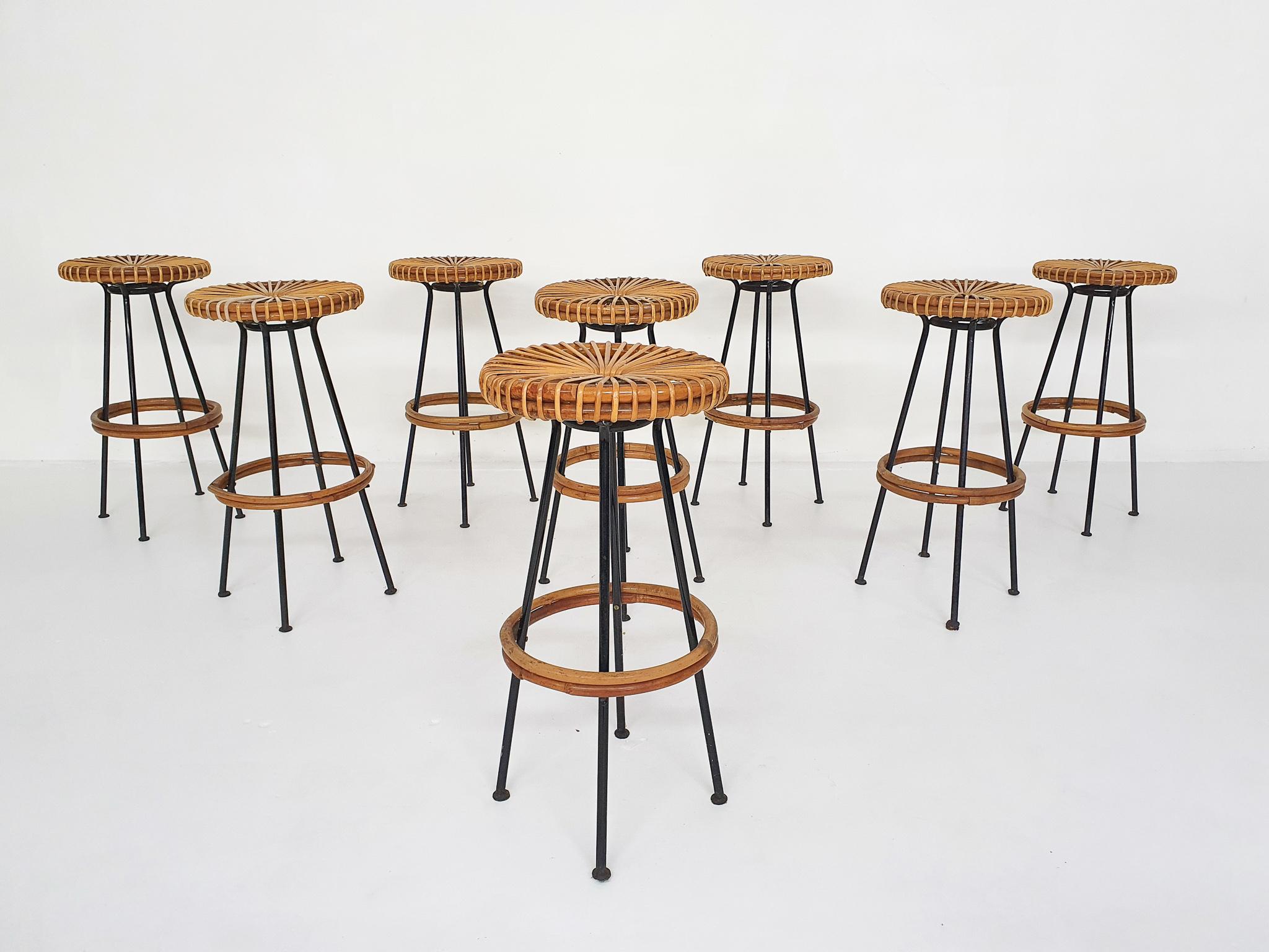set of 8 bar stools