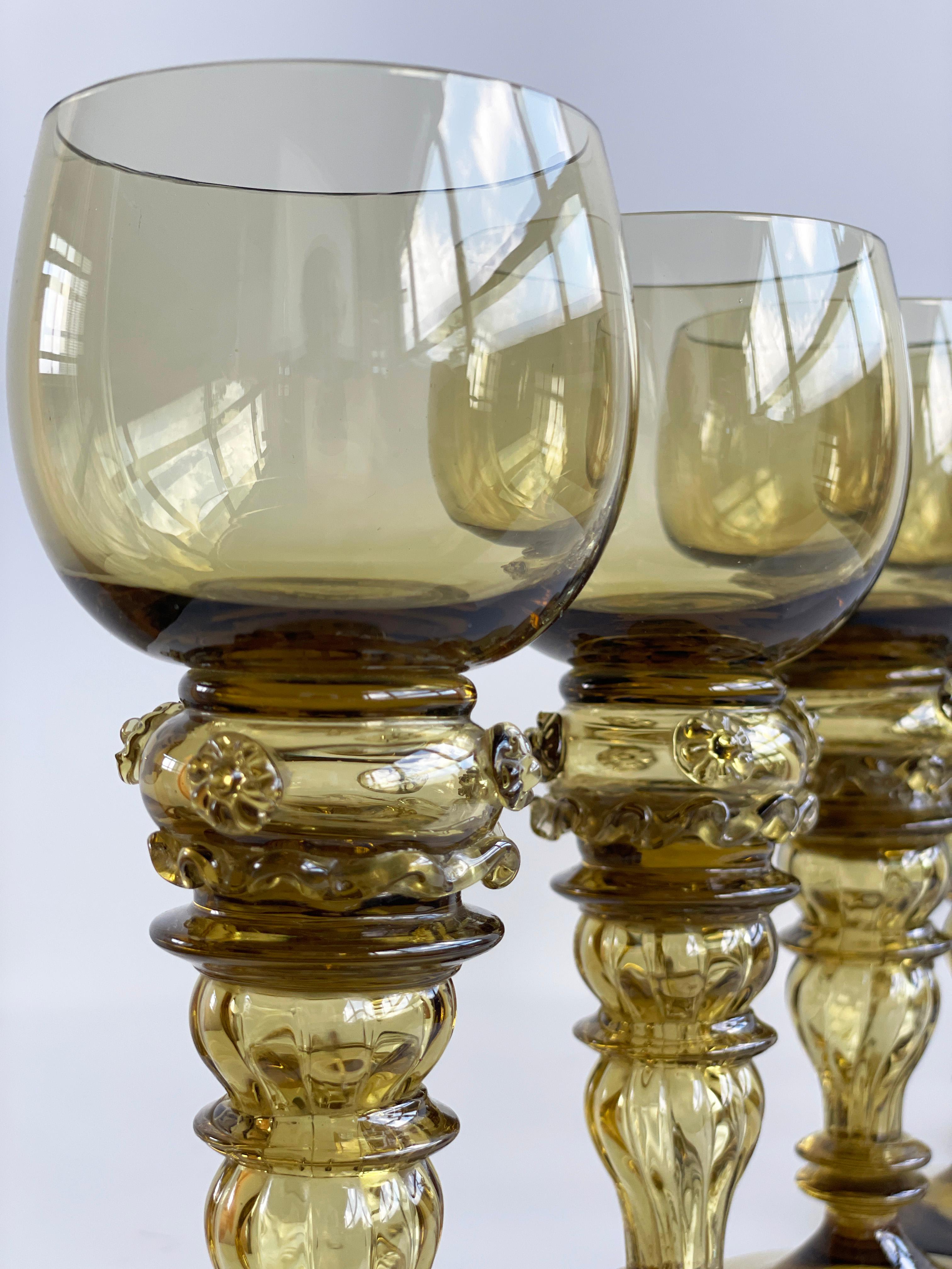 Set of 8 Römer Crystal Glass Wine Goblets 4