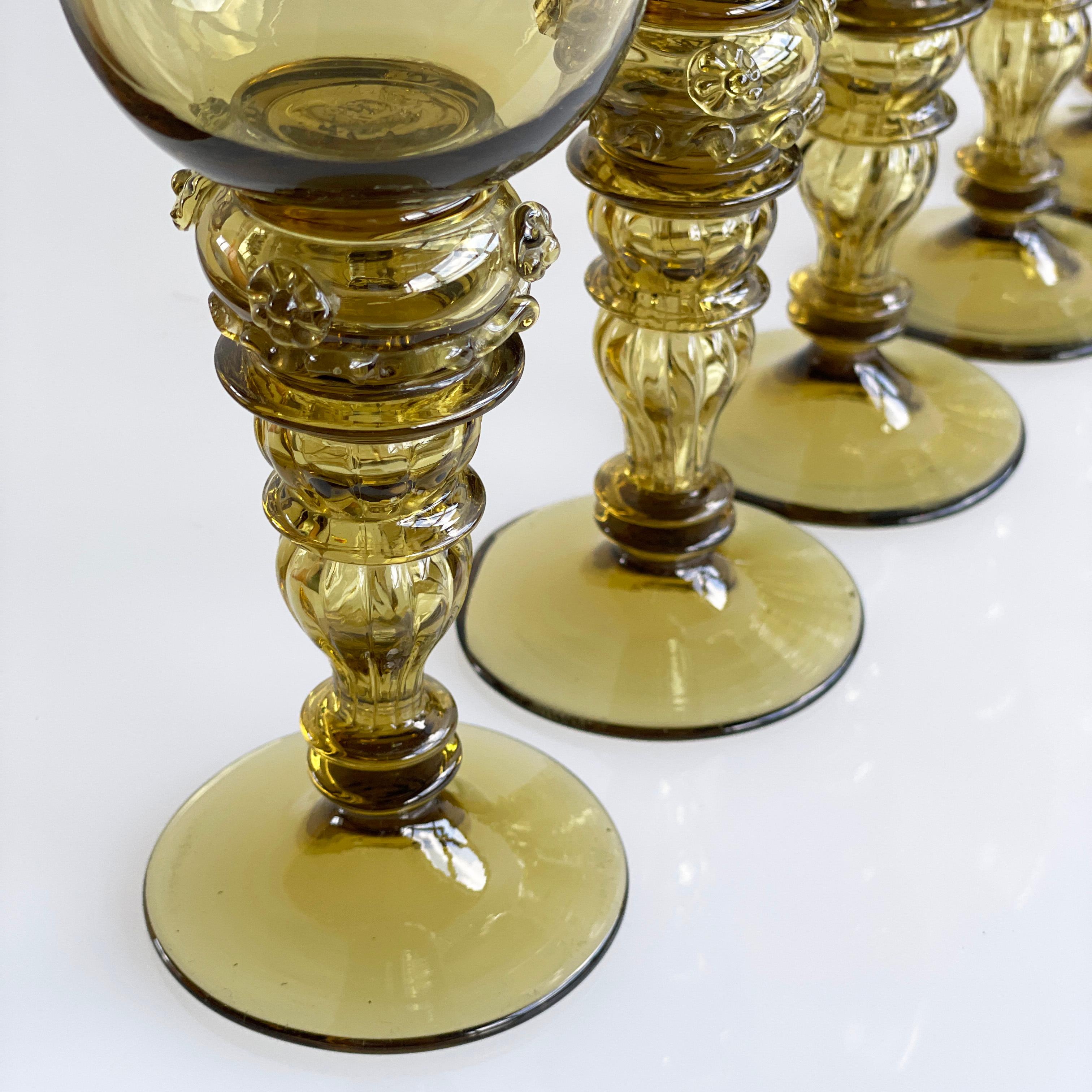 Set of 8 Römer Crystal Glass Wine Goblets 5