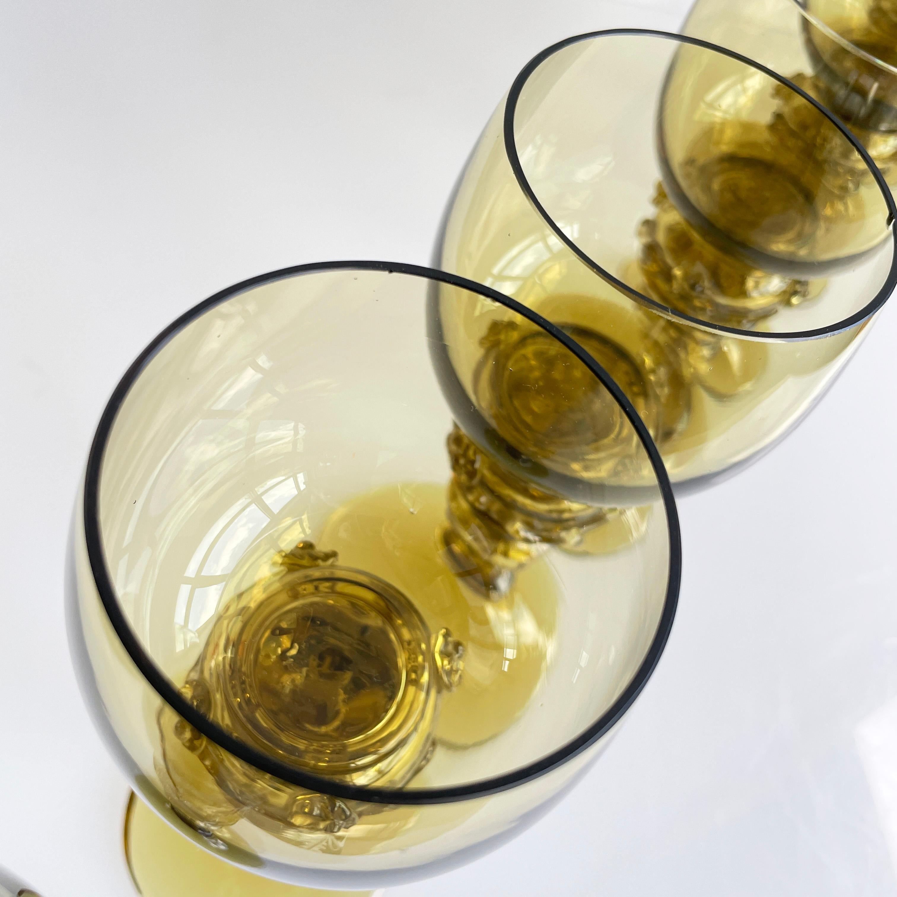 Set of 8 Römer Crystal Glass Wine Goblets 9