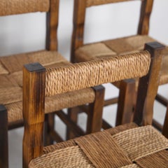 Set of 8 rope stools