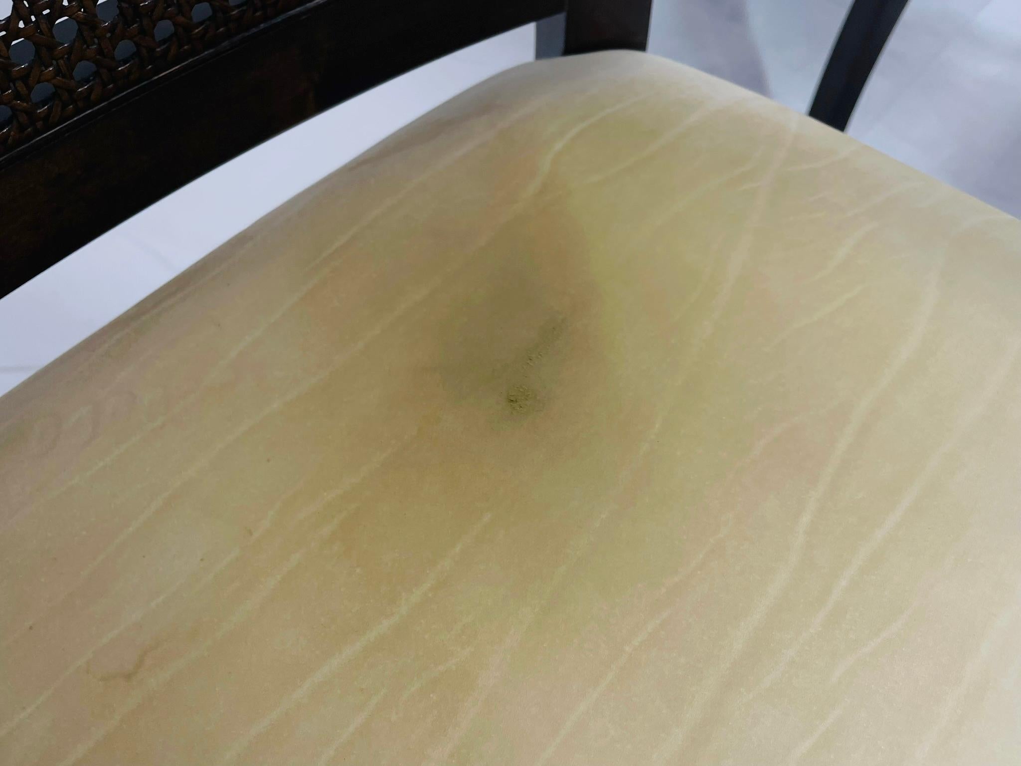 Ensemble de 8 fauteuils Rose Tarlow en bois massif et dossier en rotin, fabriqués à Los Angeles, USA en vente 8