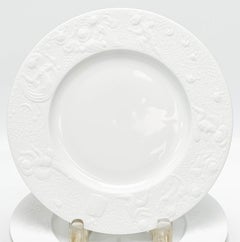 Set of 8 Rosenthal Germany Porcelain Salad Plates in Magic Flute White
