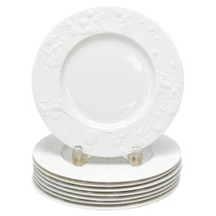 Set of 8 Rosenthal Germany Porcelain Salad Plates in Magic Flute White