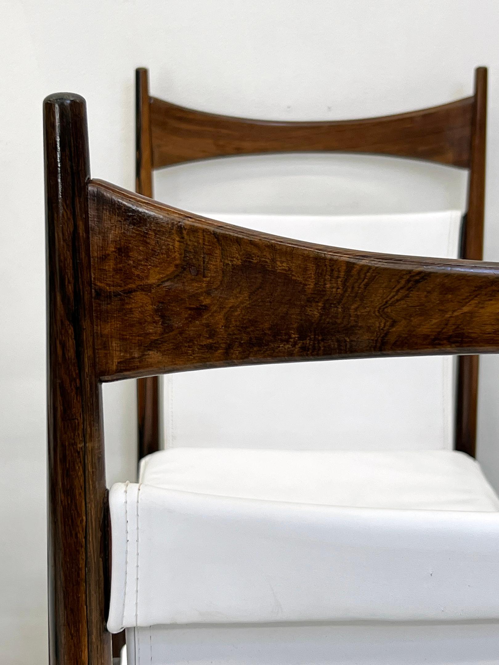 Brazilian Set of 8 Rosewood Cantu Dining Chairs, Sergio Rodrigues, OCA Brazil, 1950's