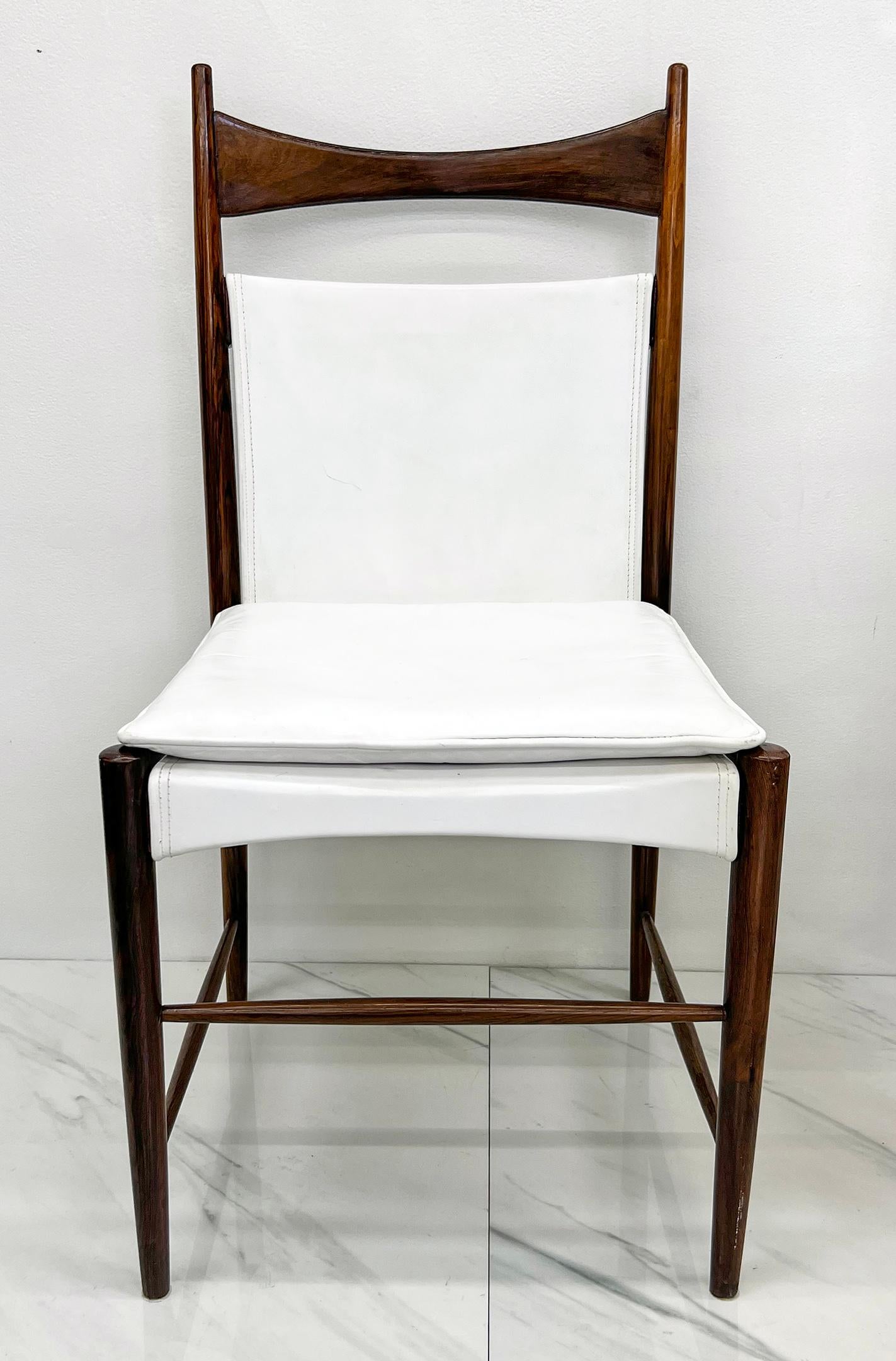 Set of 8 Rosewood Cantu Dining Chairs, Sergio Rodrigues, OCA Brazil, 1950's 1