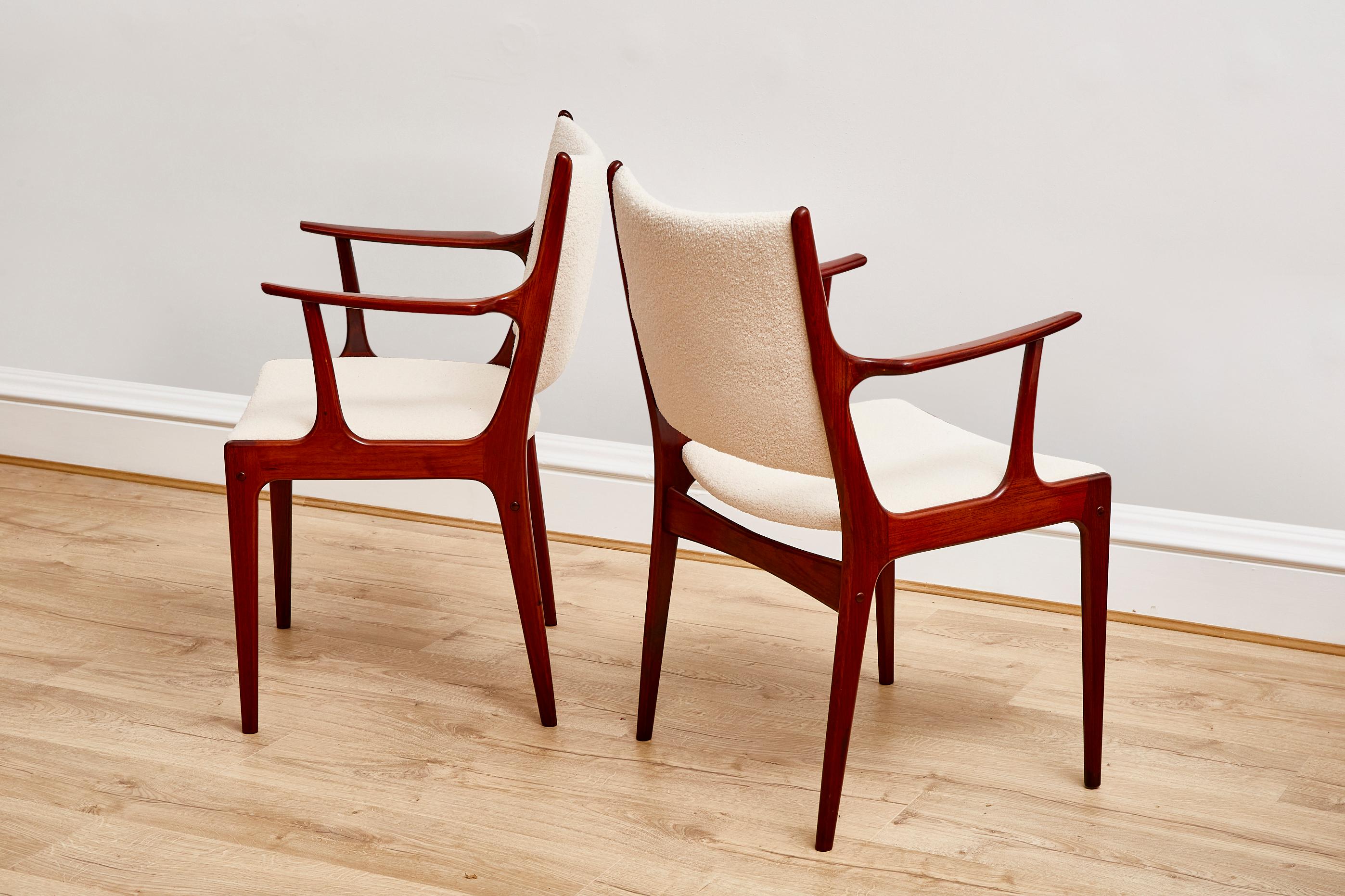 19th Century Set of 8 Rosewood Danish dining chairs, 1960s by Johannes Andersen 