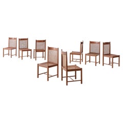 Set di 8 sedie da pranzo in legno di palissandro di Fatima Arquitetura Interiores, Brasile 1960