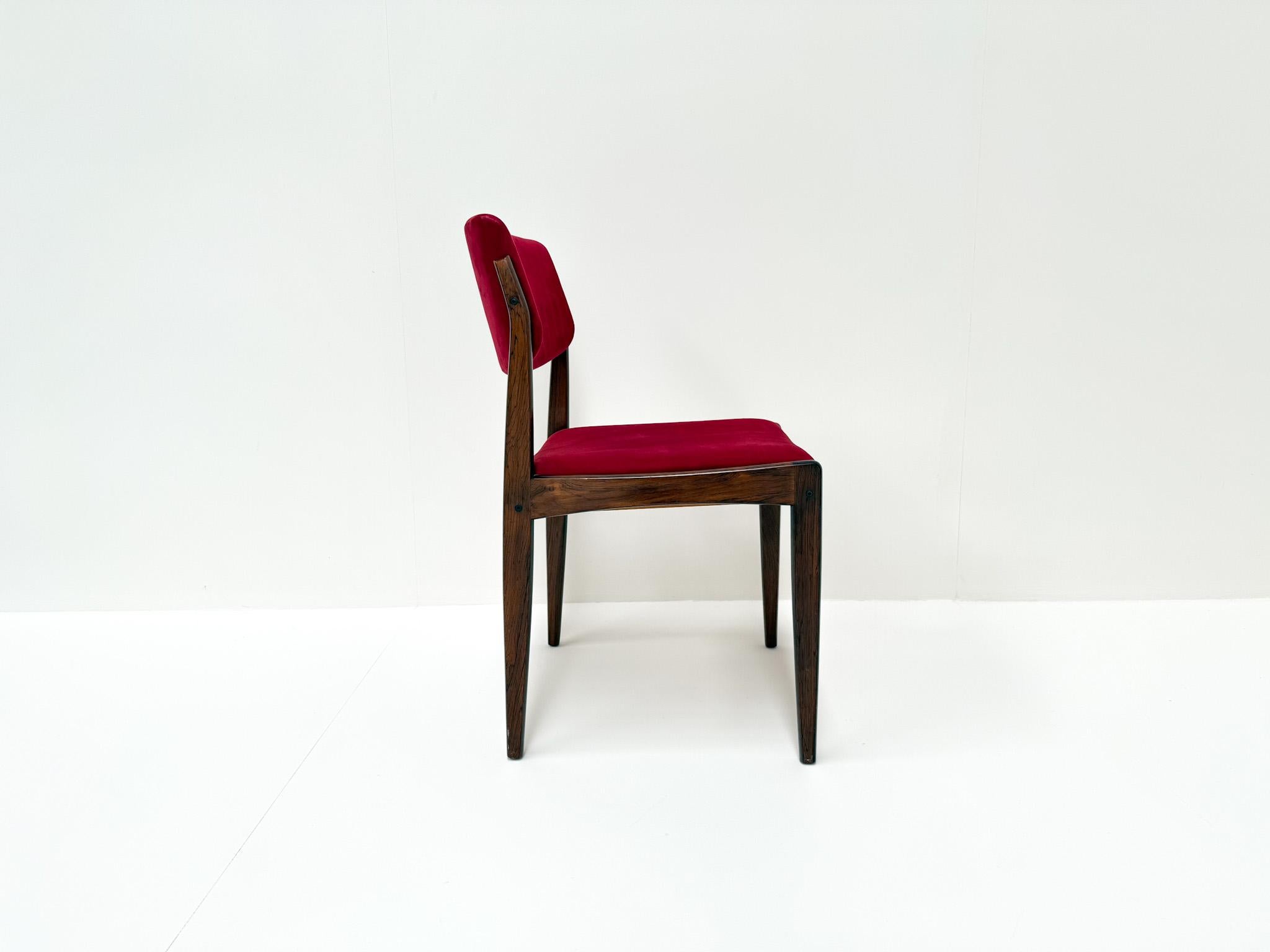 Set of 8 Rosewood Dining Chairs by H.W. Klein for Bramin, 1960s Bon état - En vente à BERKEL EN RODENRIJS, NL