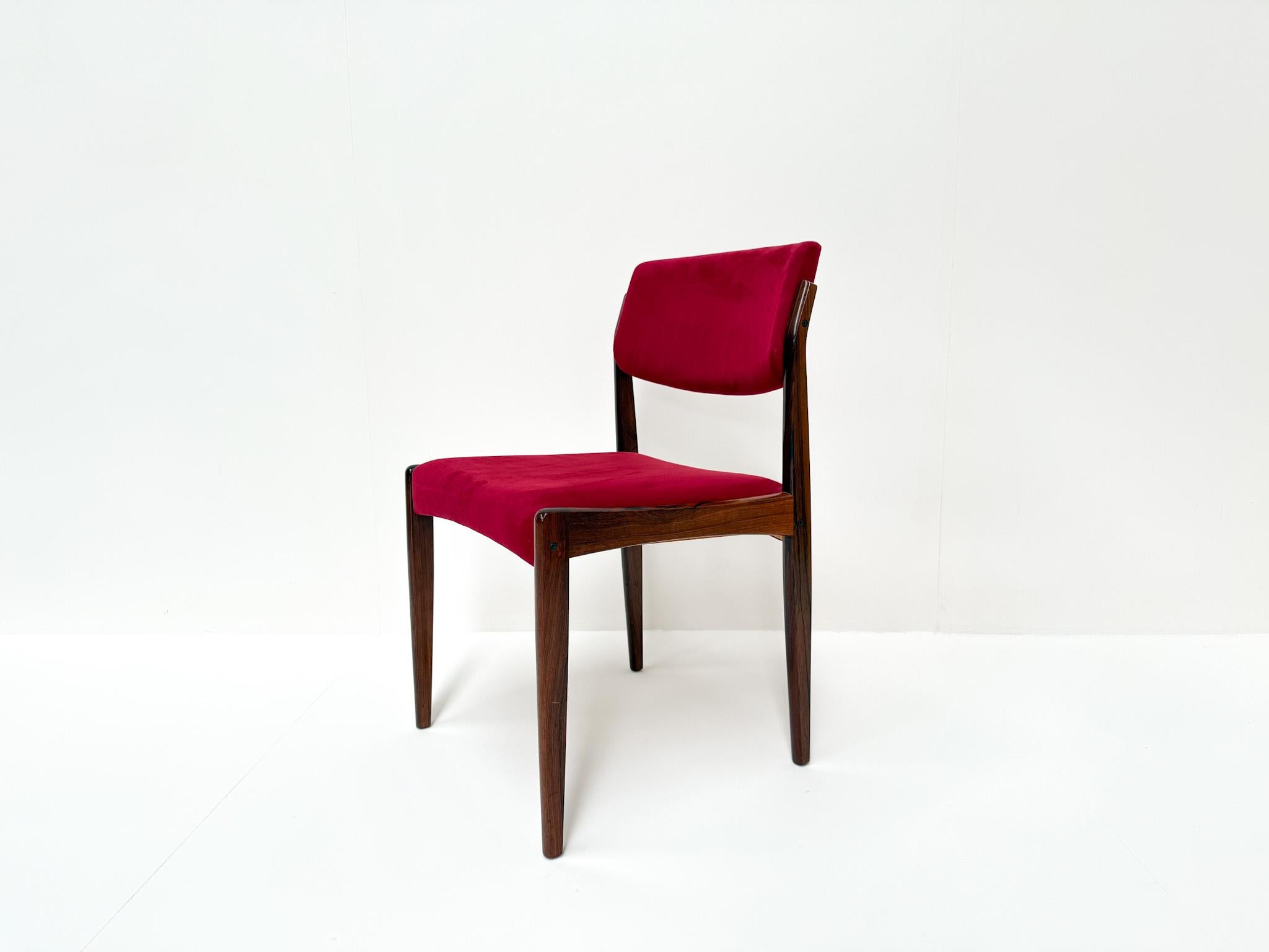 Set of 8 Rosewood Dining Chairs by H.W. Klein for Bramin, 1960s en vente 1