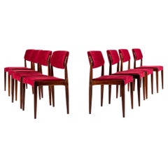Set of 8 Rosewood Dining Chairs by H.W. Klein for Bramin, 1960s