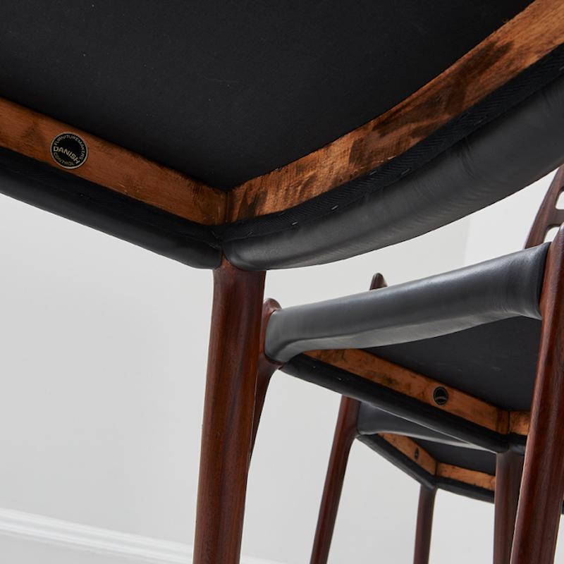 Set of 8 Rosewood Niels Otto Moller dining chairs model 78 For Sale 5