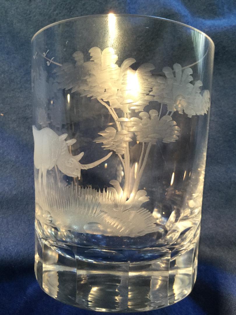German Set of 8 Rowland Ward Old Fashion Glasses