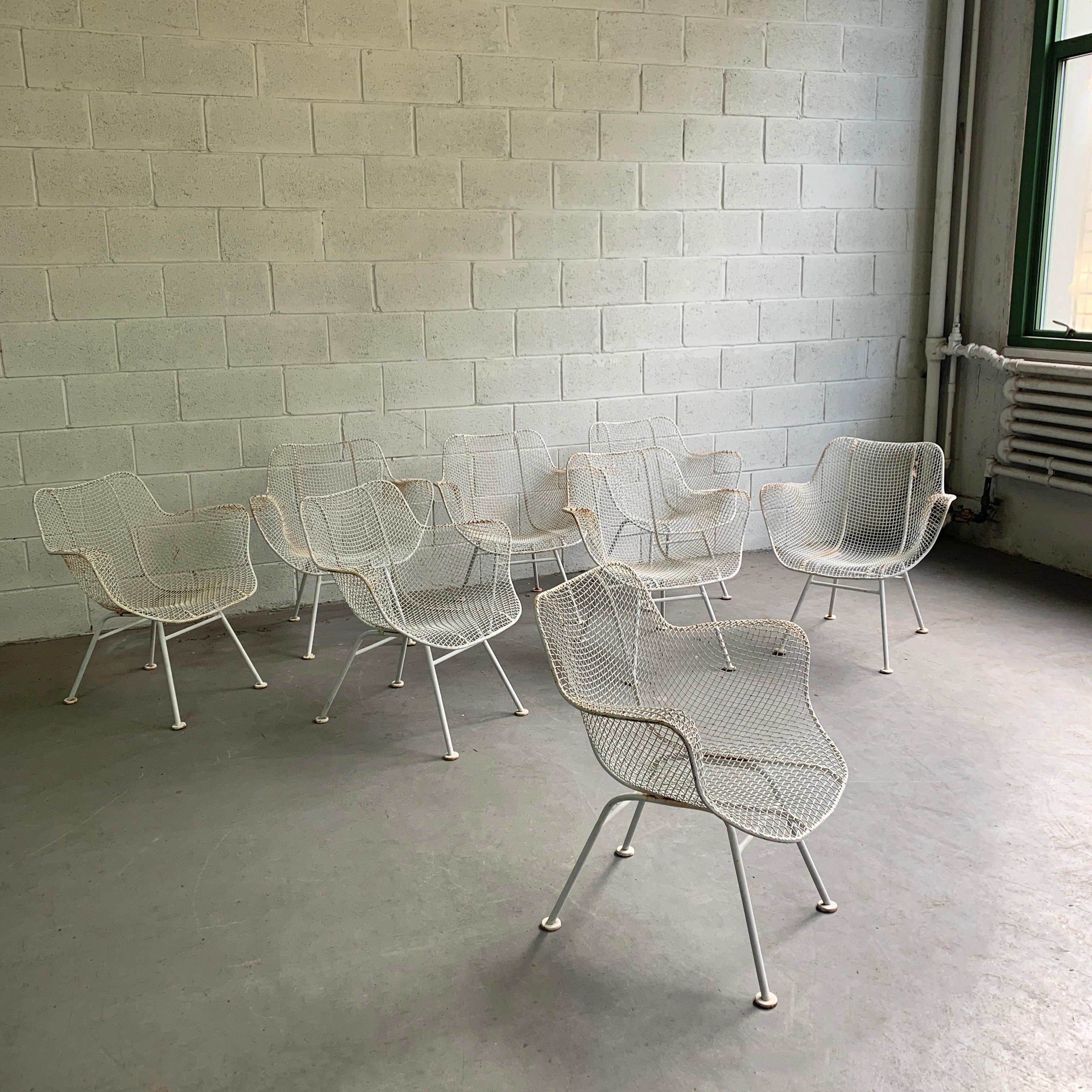 20th Century Set of 8 Russell Woodard Sculptura Armchairs