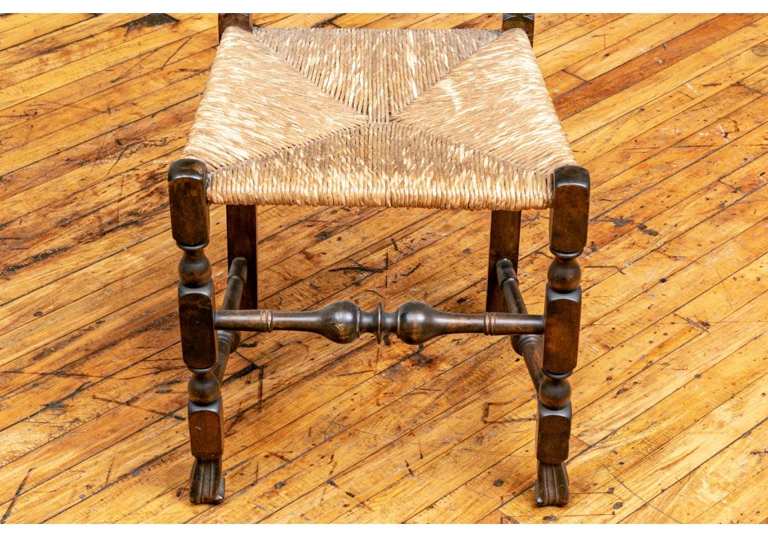 Rustique Ensemble de 8 chaises d'appoint rustiques à dossier rampe en vente