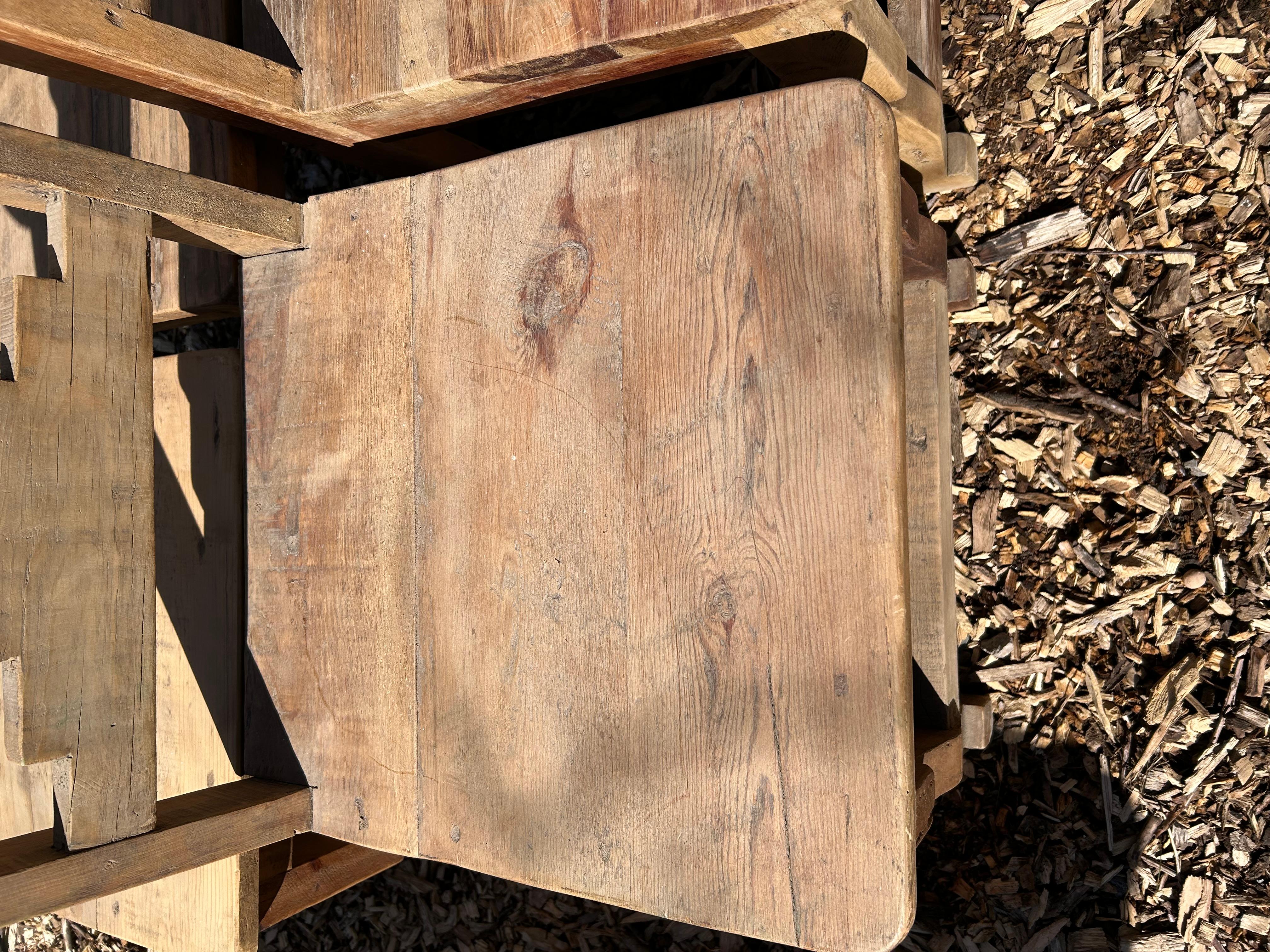 Set of 8 Rustic Pine Mexican Dining Chairs 12