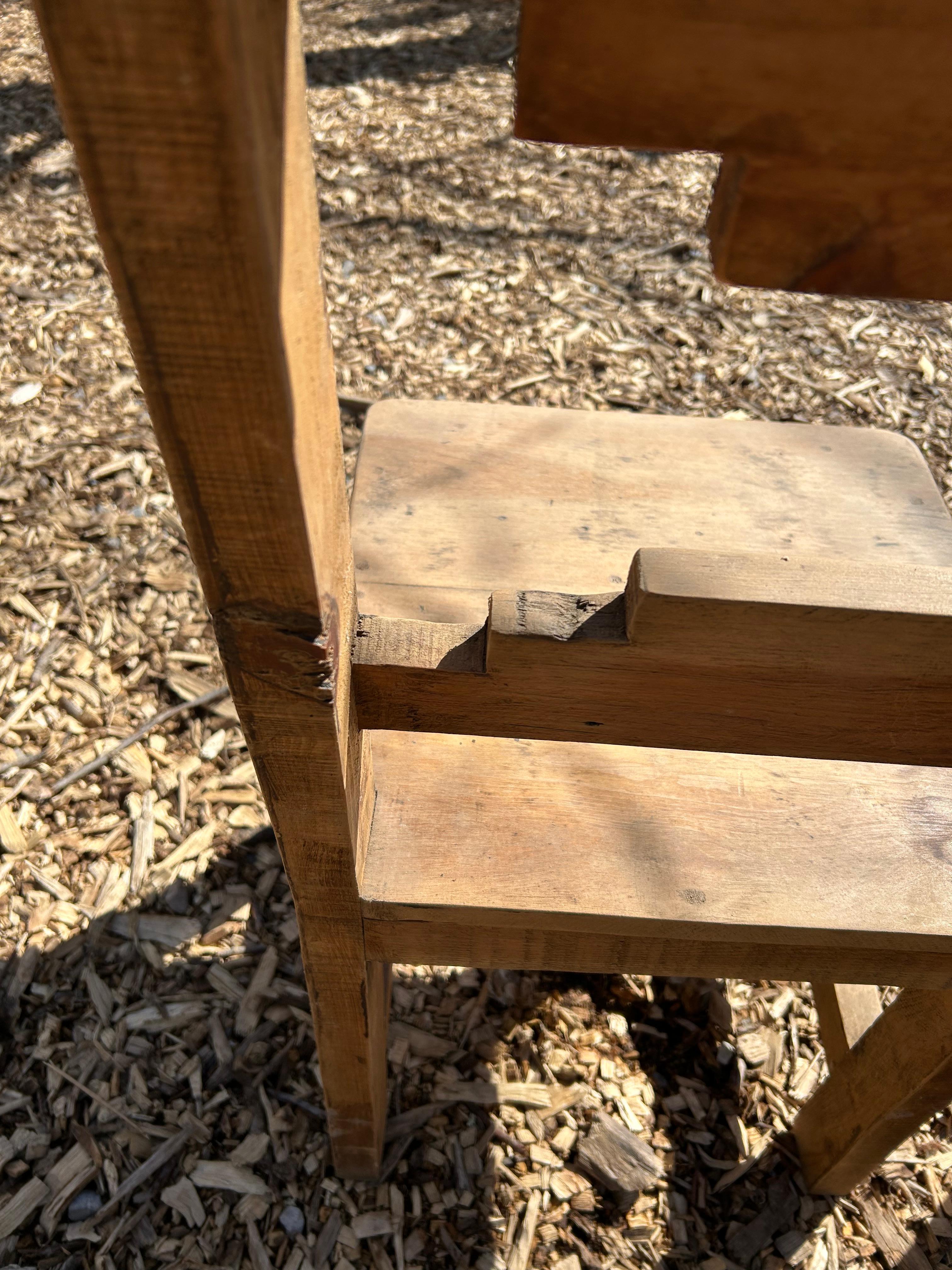 Set of 8 Rustic Pine Mexican Dining Chairs 4