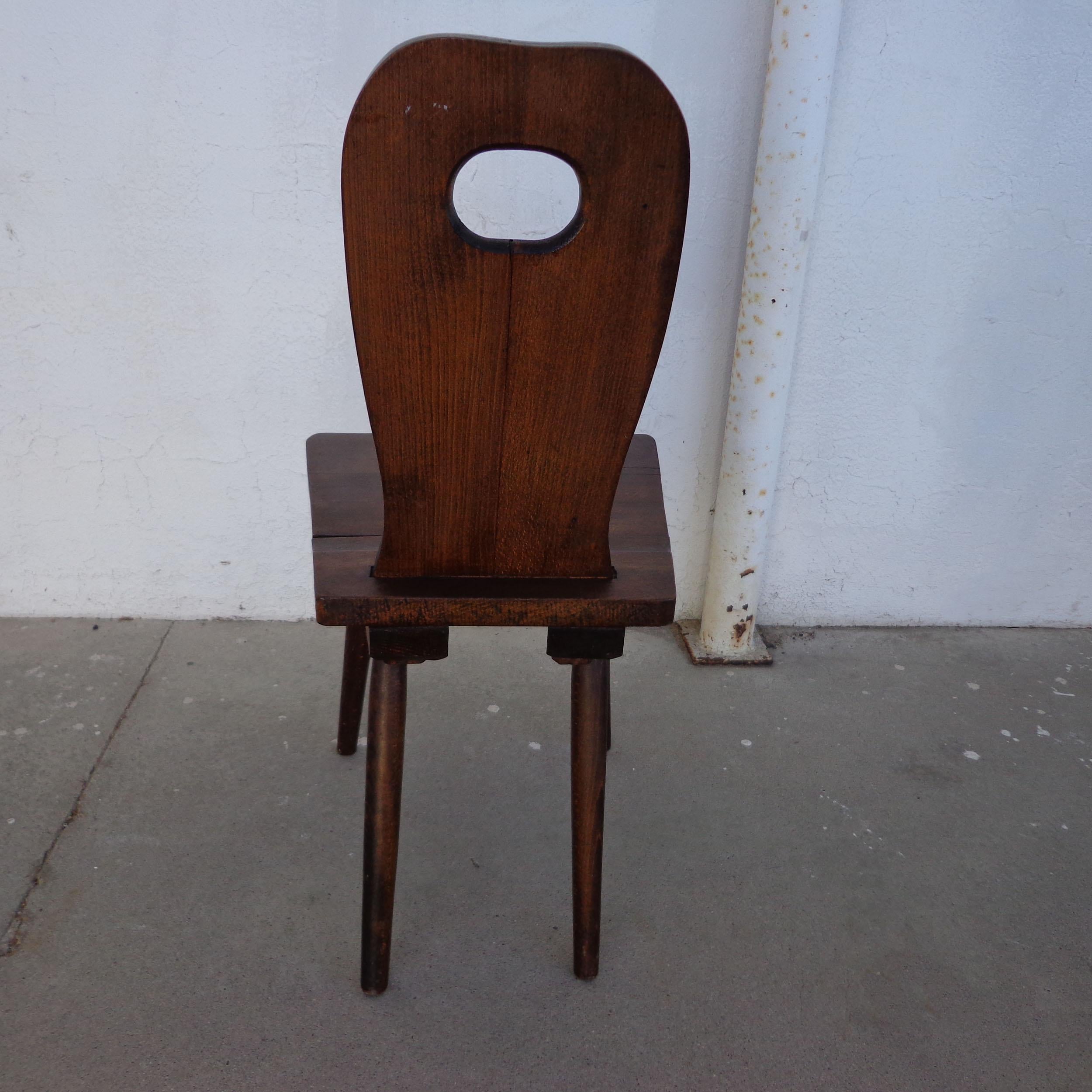 European Set of 8 Rustic Brutalist Scandinavian Dining Chairs Attributed to Uno Åhrén