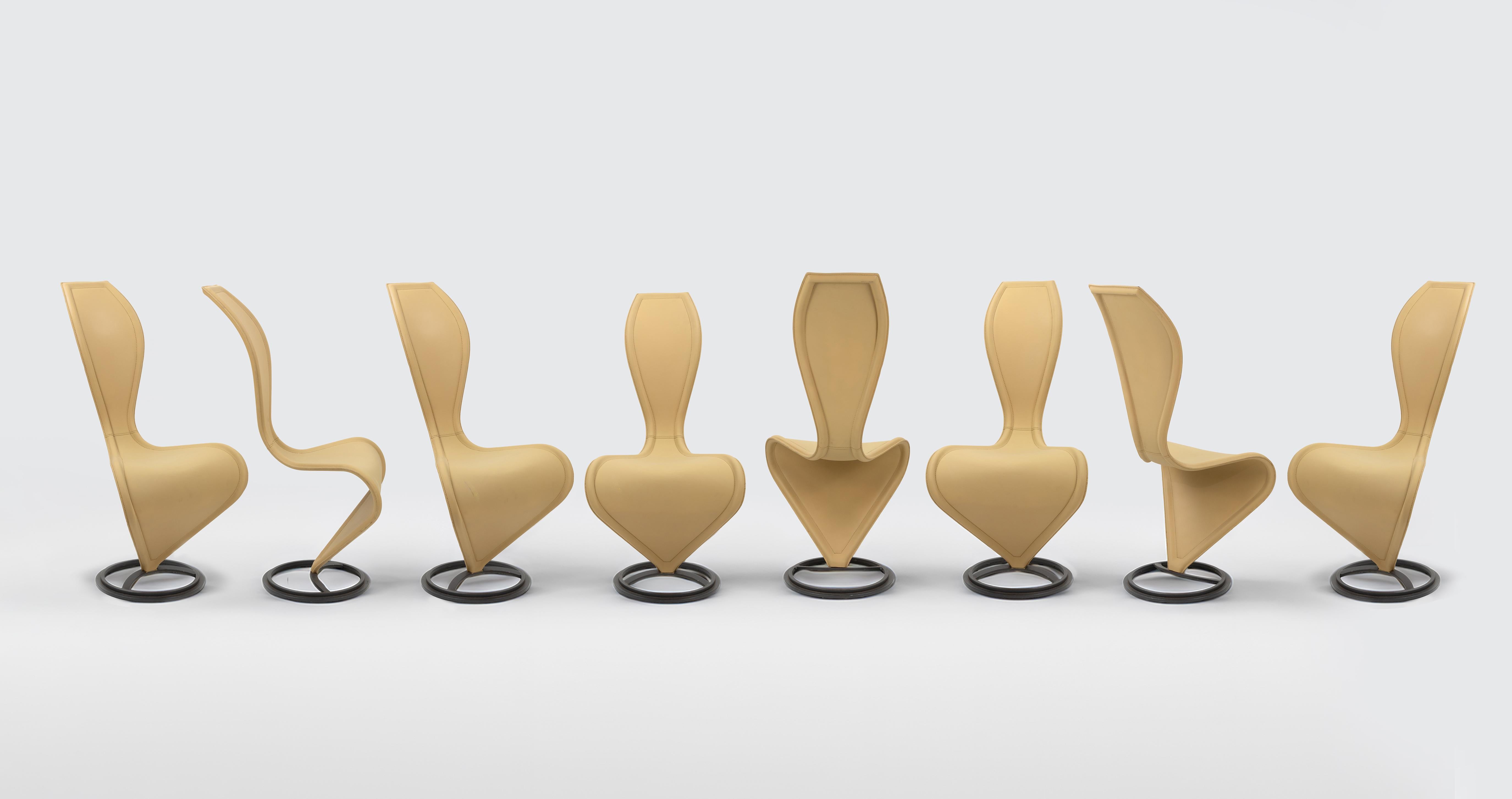 Metallo Set di 8 sedie 