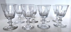 Set of (8) Saint-Louis Crystal Fine Quality Port/Sherry Glasses. French Ca. 1890
