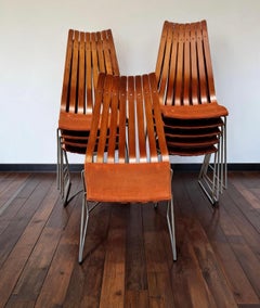 Set of 8 Scandia Rosewood Dining chairs Hans Brattrud for Hove Mobler