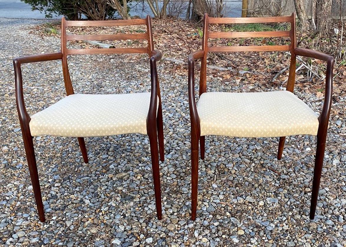 Scandinavian Modern Set of 8 Scandinavian Mid-Century Modern Dining Chairs by J.L. Møller