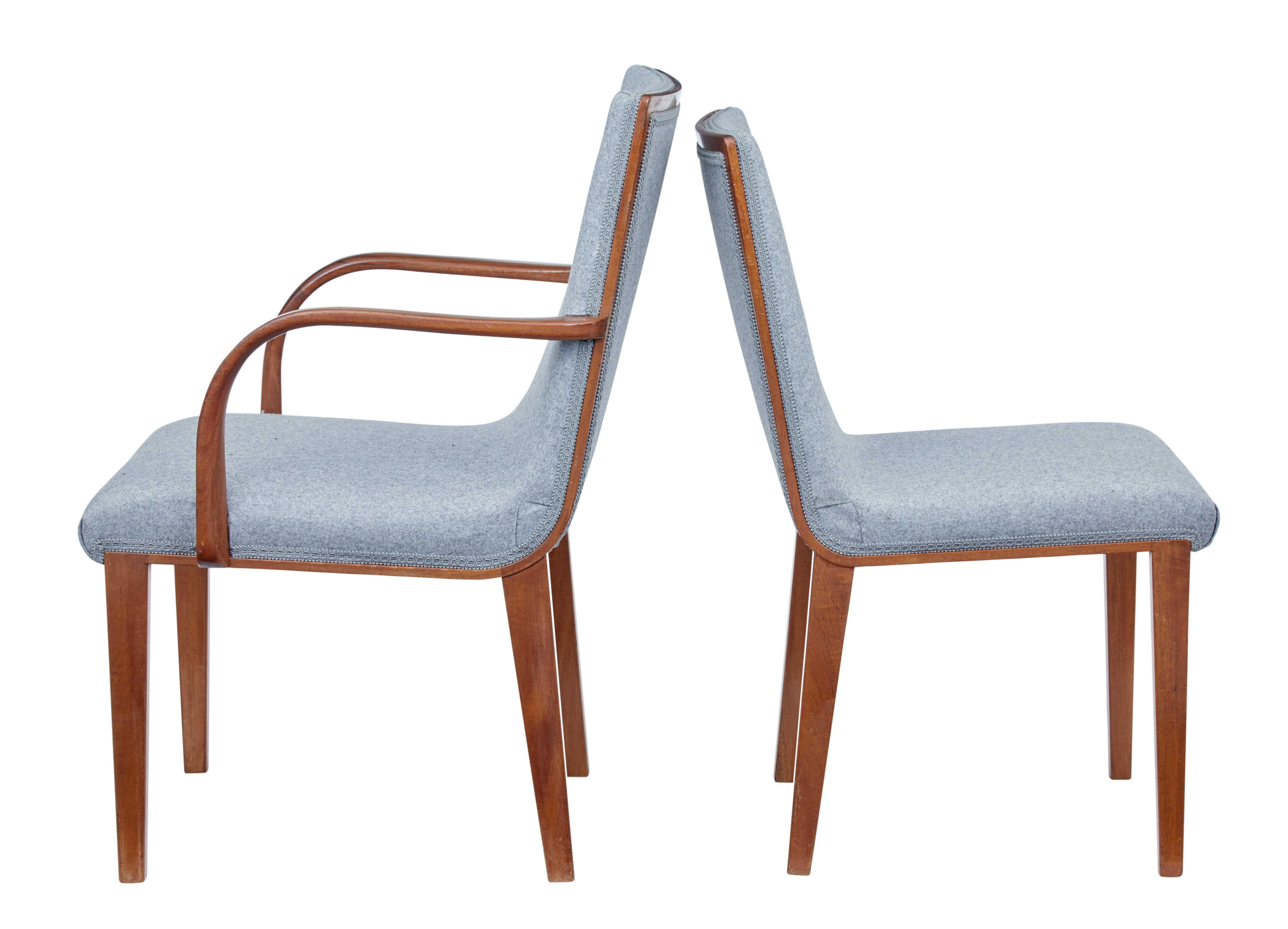 Scandinavian Modern Set of 8 Scandinavian Teak Mid-20th Century Dining Chairs