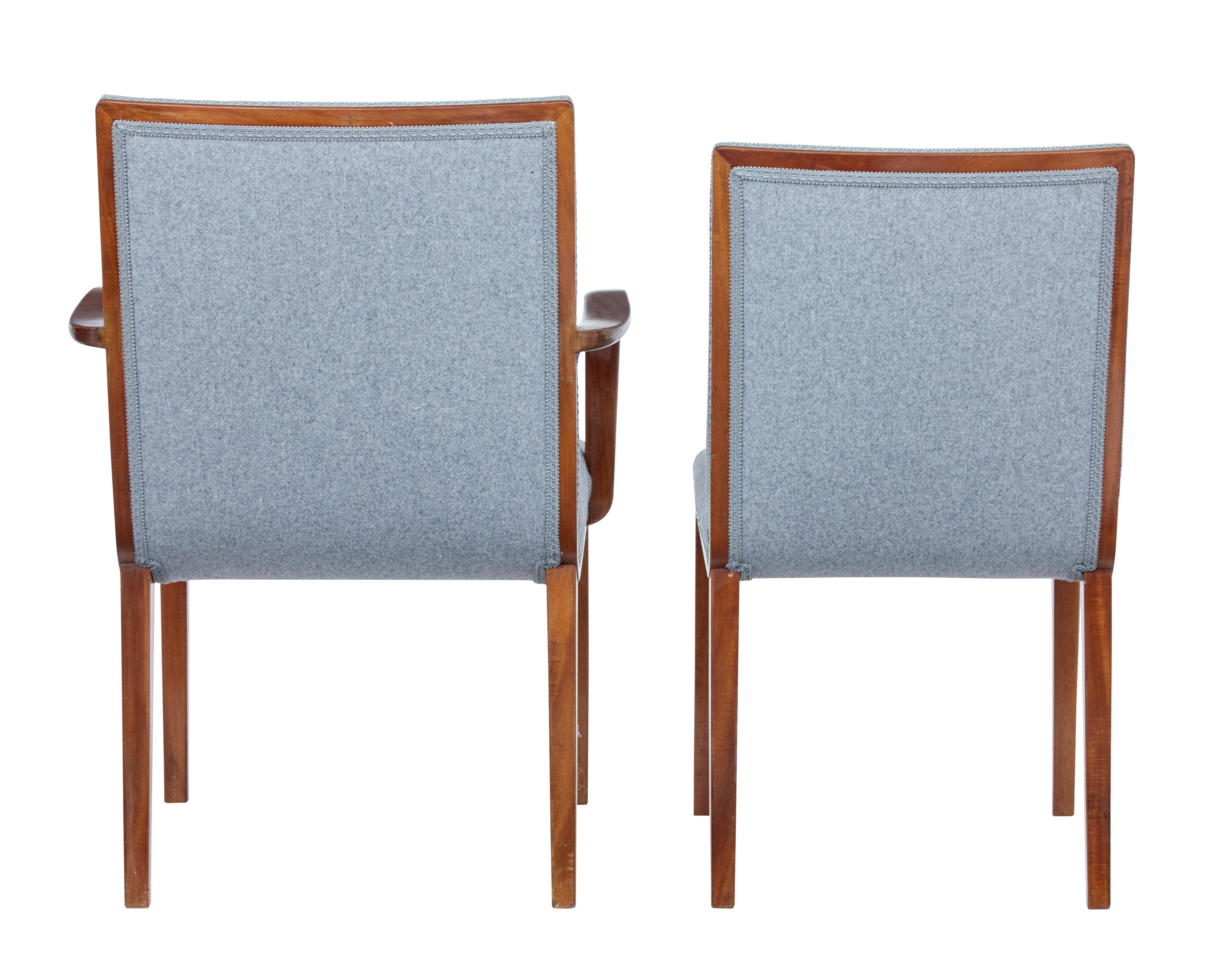 Danish Set of 8 Scandinavian Teak Mid-20th Century Dining Chairs