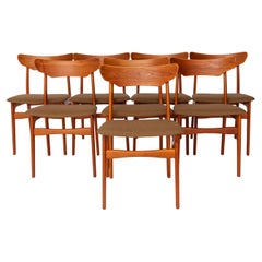 Set di 8 sedie Schiønning & Elgaard - Design danese degli anni '60 per HS Møbler, teak