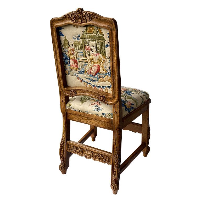 Set of 8 Schumacher Provincial Wood Chinoiserie Dining Chairs by Interior Crafts 2