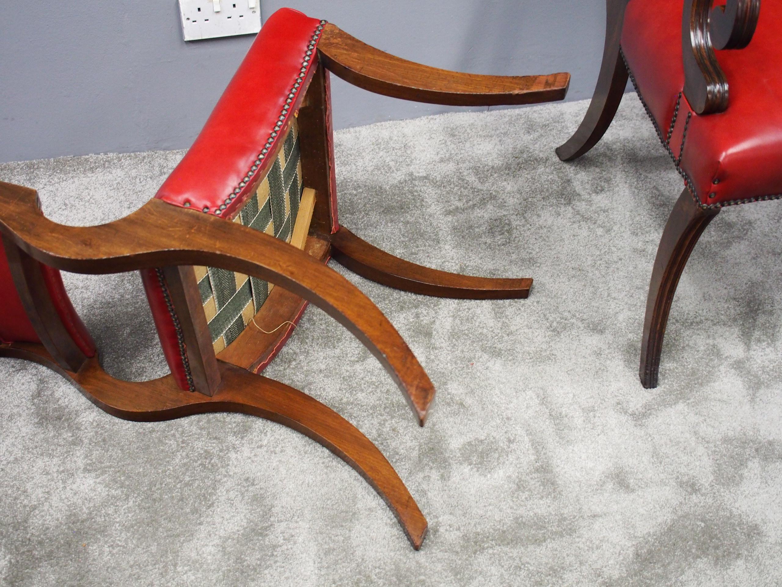 Set of 8 Scottish Regency Mahogany Dining Chairs For Sale 8