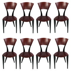 Set of 8 Sculptural Italian Dining Chairs by Mancini and Dorell 4 Sawaya Moroni