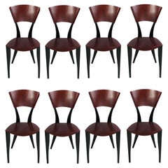 Set of 8 Sculptural Italian Dining Chairs by Mancini and Dorell 4 Sawaya Moroni