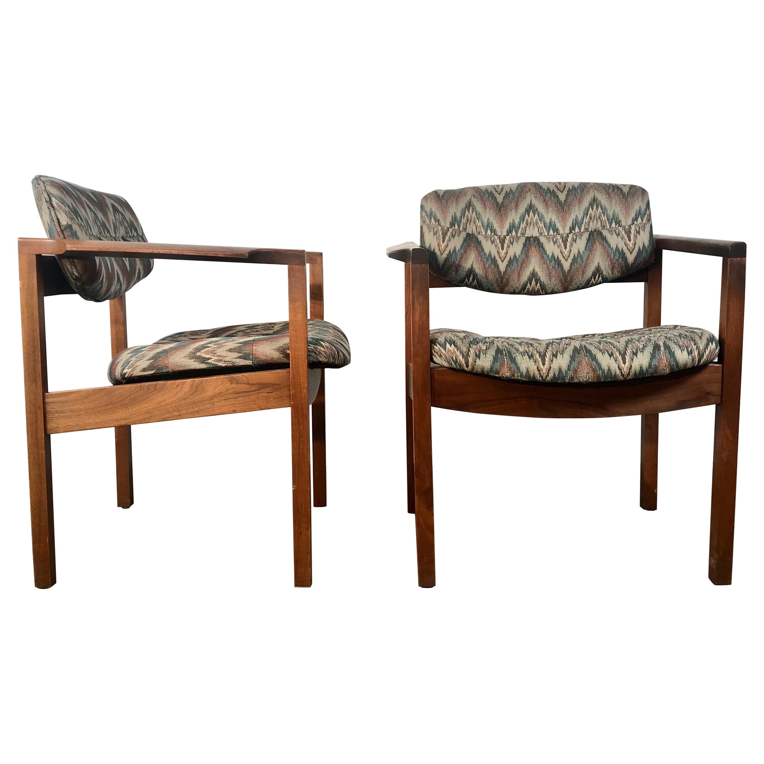 Set von 8 skulpturalen Loungesesseln aus Nussbaumholz, Modernist, Gunlock im Angebot