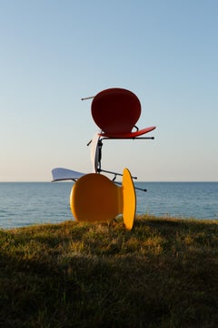 Conjunto de 8 Sillas Serie 7, Amarillo Quemado y Acero Cromado by Arne Jacobsen