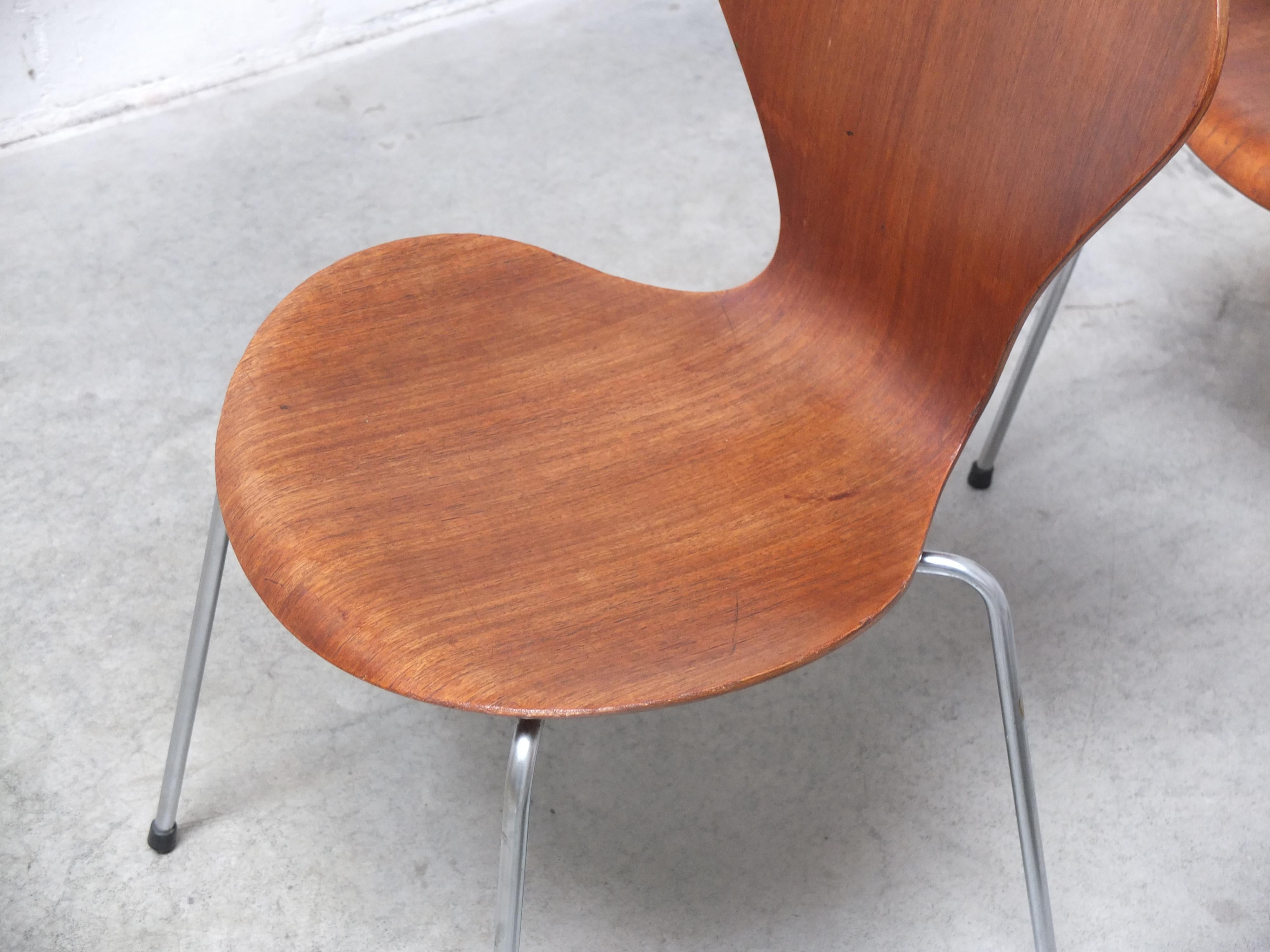 Set of 8 'Series 7' Chairs in Teak by Arne Jacobsen for Fritz Hansen, 1955 5