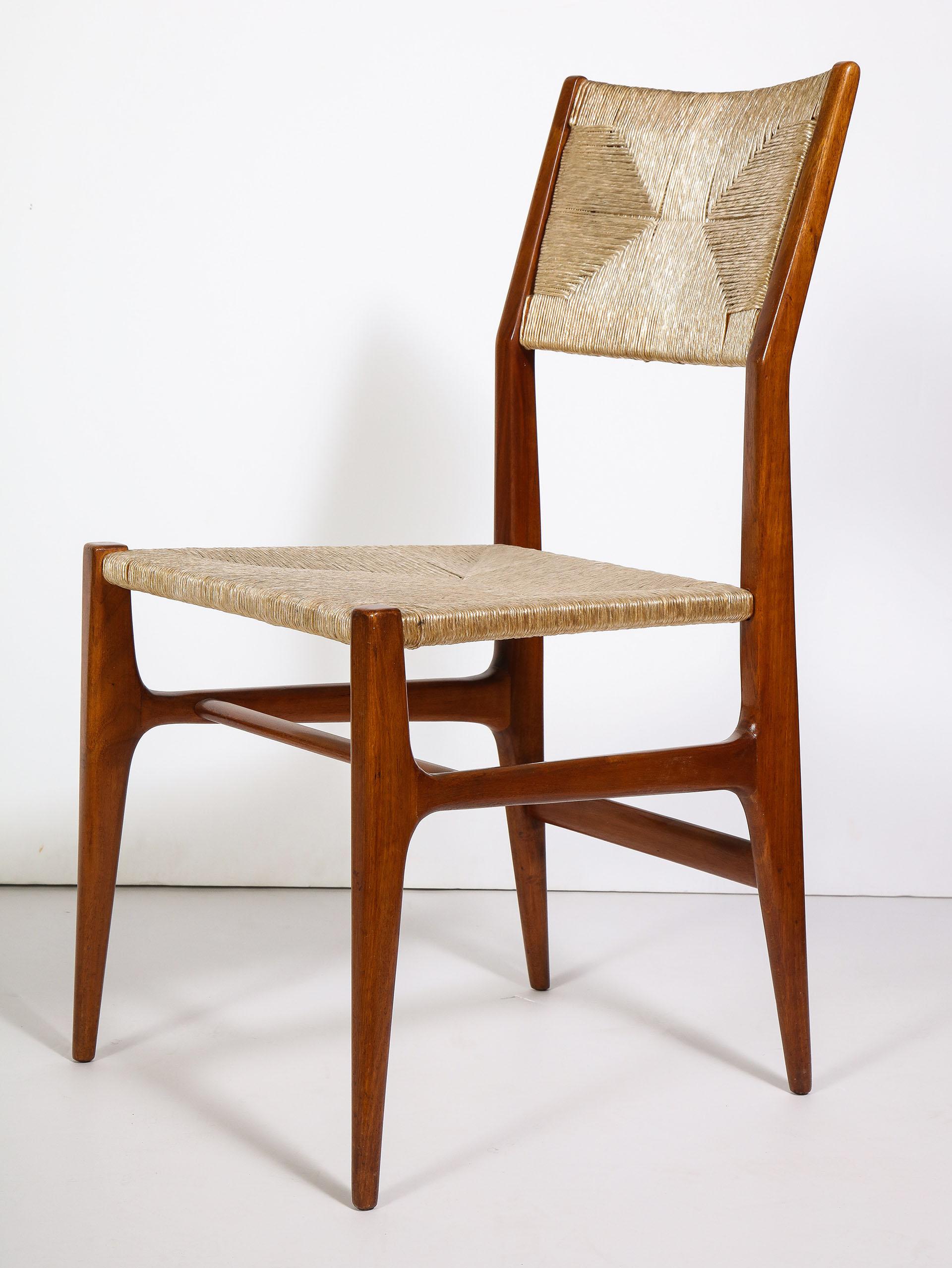 20th Century Set of 8 Side Chairs by Gio Ponti for M. Singer & Sons