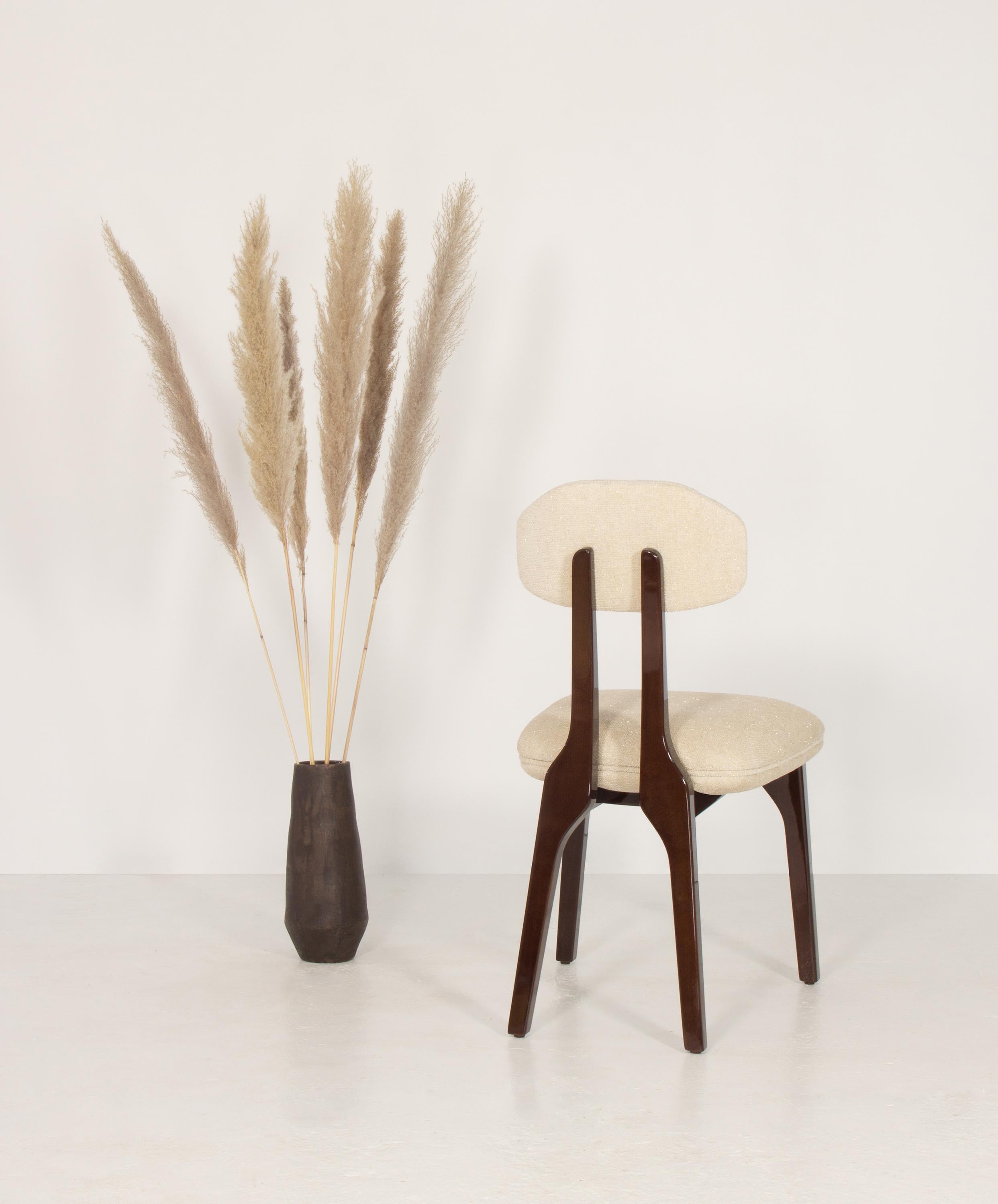 Fabric Set of 8 Silhouette Dining Chairs, InsidherLand by Joana Santos Barbosa For Sale
