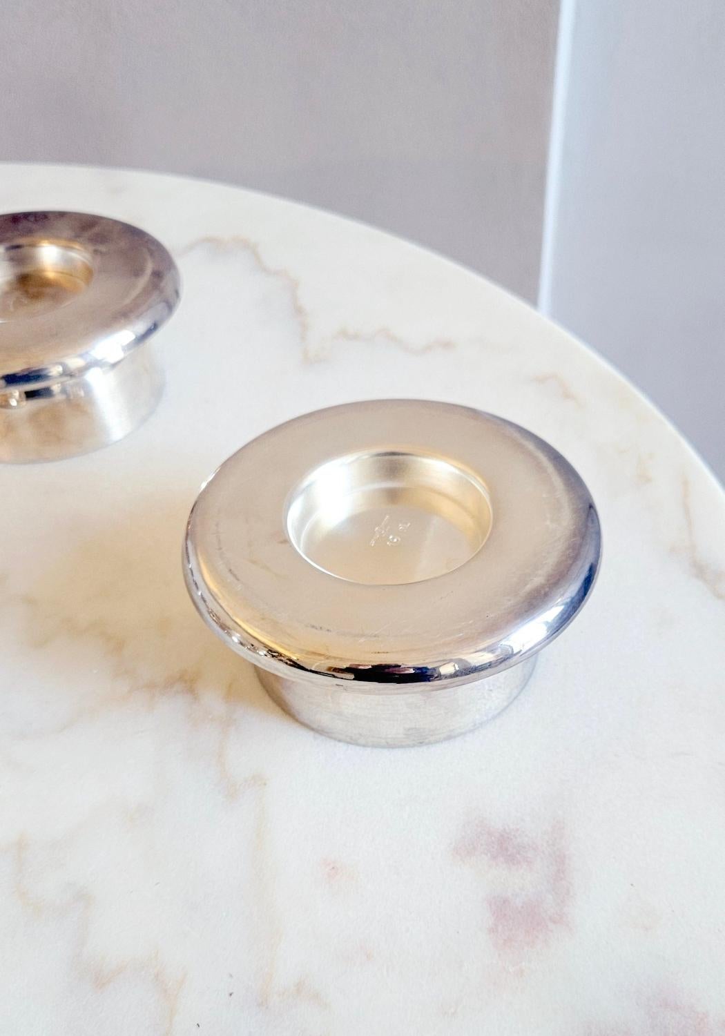 Set of 8 Silver Krupp Milano Gelato Bowls with base 2