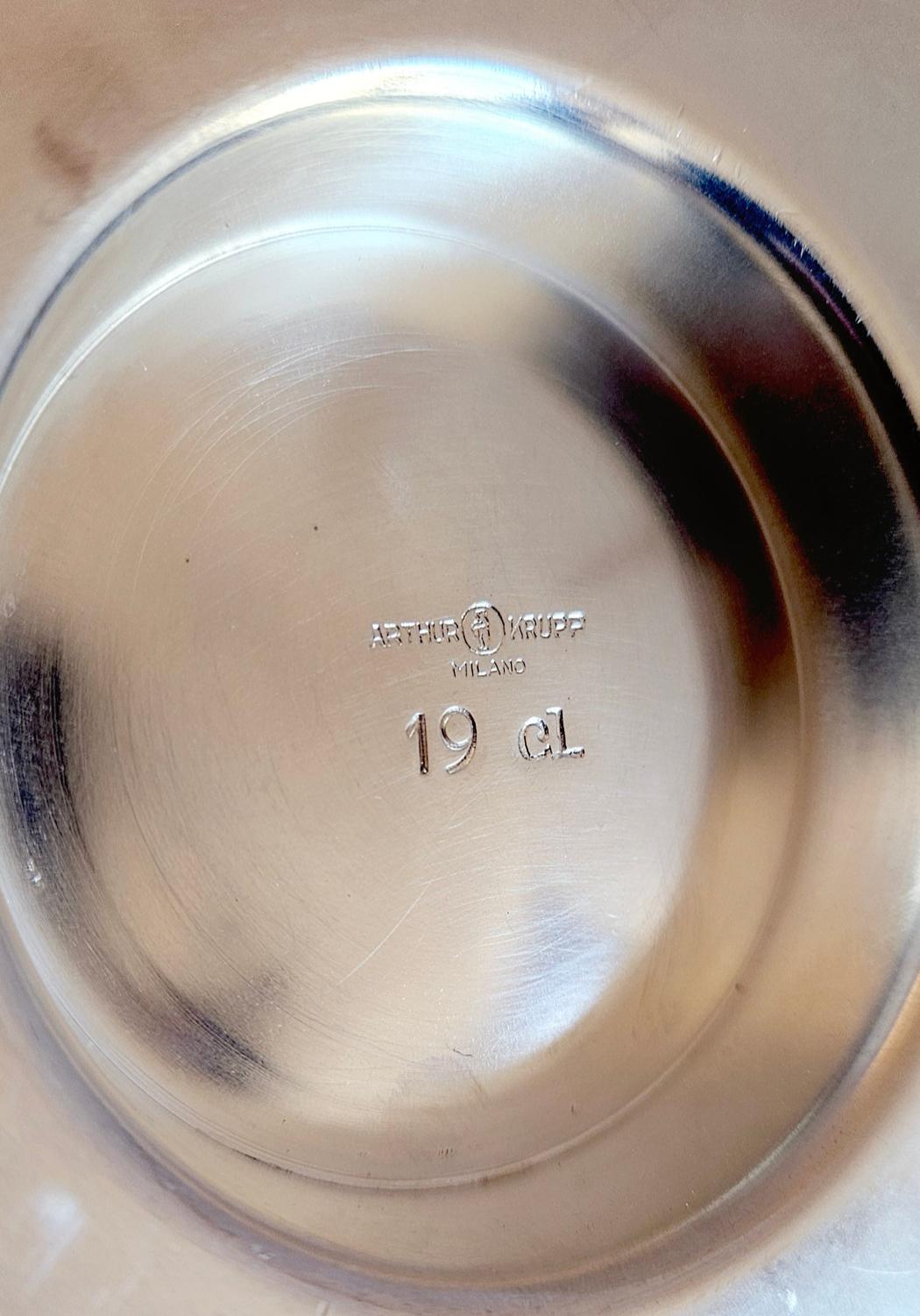 Set of 8 Silver Krupp Milano Gelato Bowls with base 4