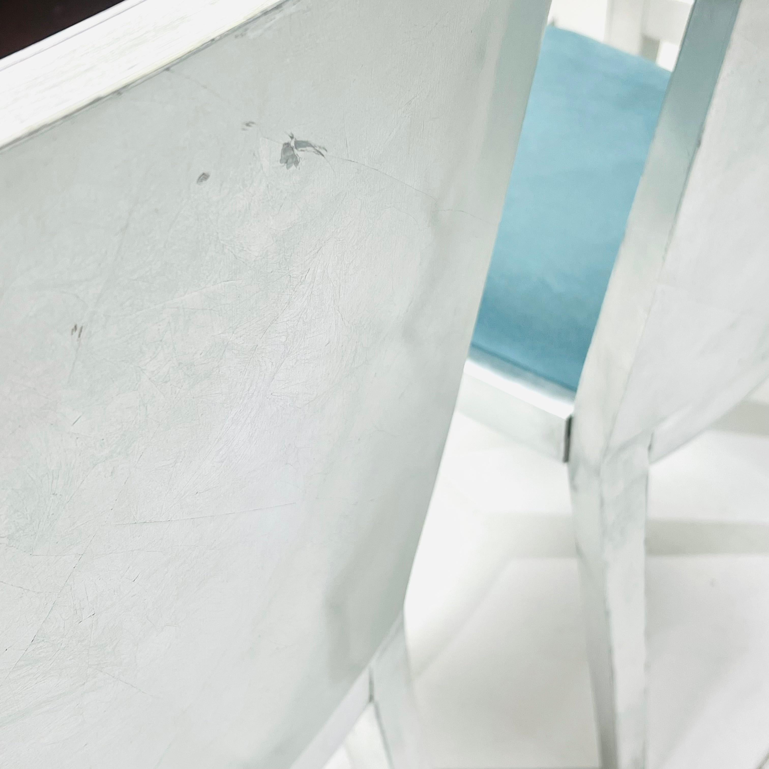 Set of 8 Silver Leaf Dining Chairs in the Style of Karl Springer 8