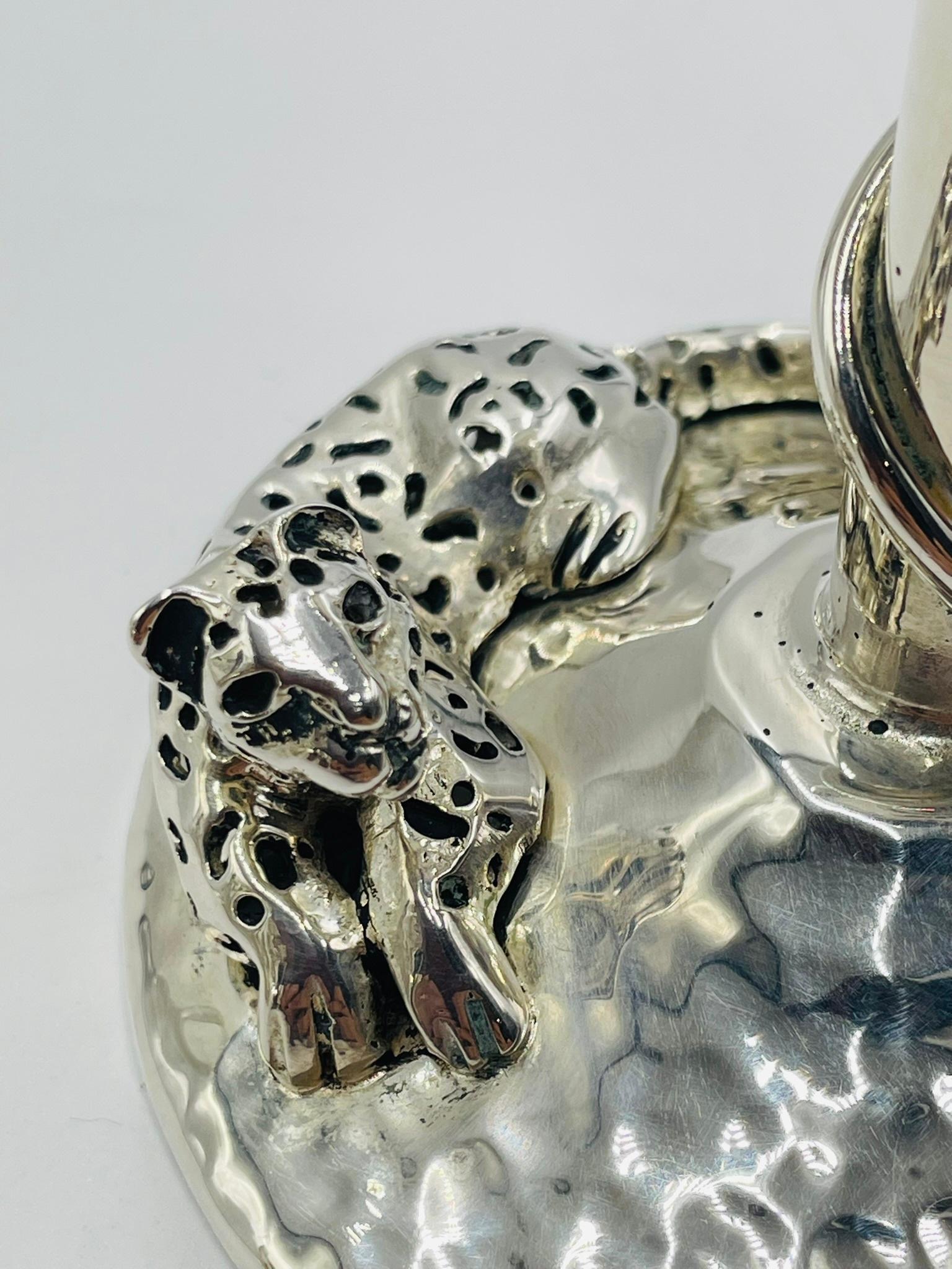 Set of 8 Silver Plated & Crushed Emerald Wine/Water Goblets by Emilia Castillo For Sale 10