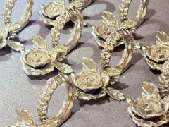 Set of 8 Silver-Plated Rose Napkin Rings, Vintage Table Décor Collection Foral