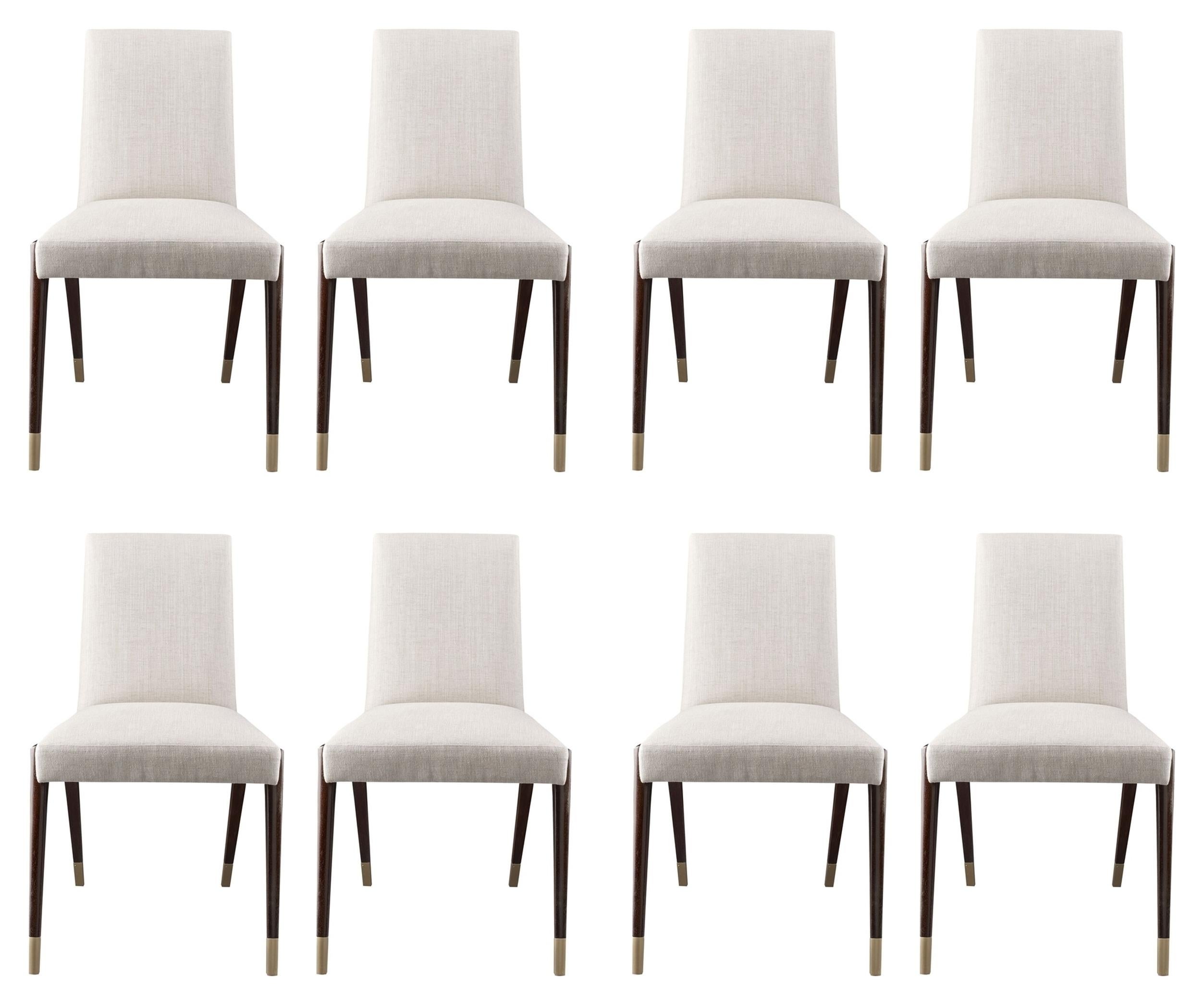 Set of 8 Sling Side Chairs by Thomas Pheasant for Baker In Good Condition In Los Angeles, CA