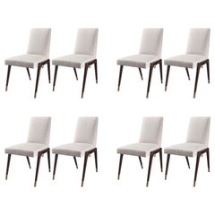 Set of 8 Sling Side Chairs by Thomas Pheasant for Baker