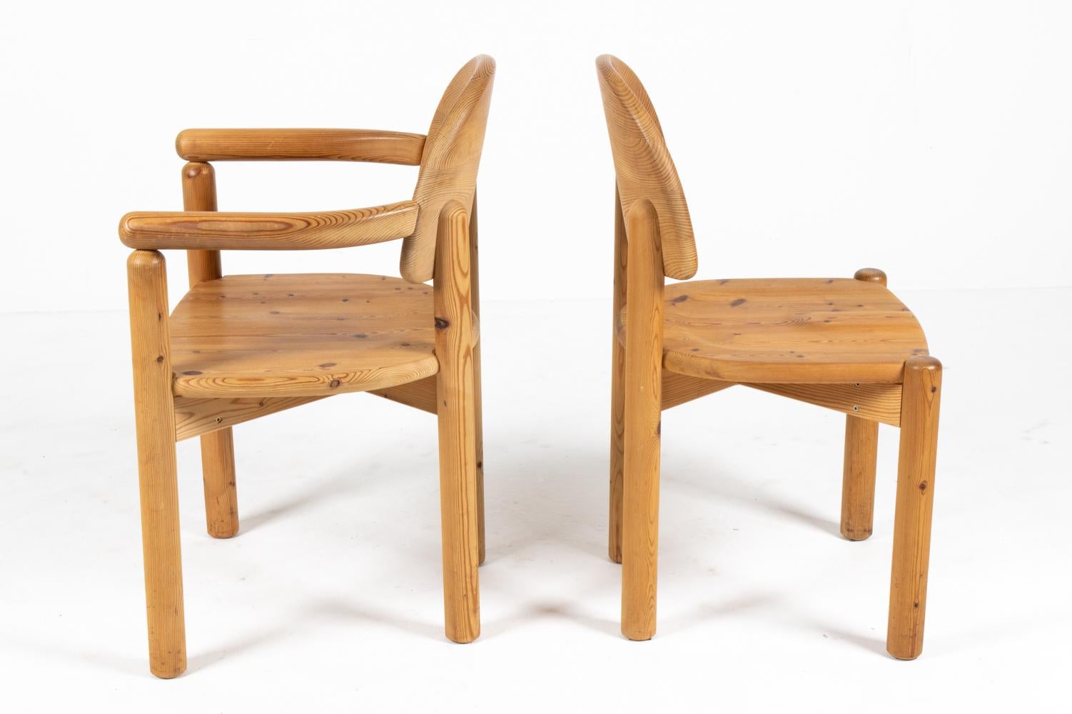 Pin Lot de 8 chaises de salle à manger en pin massif de Rainer Daumiller pour Hirtshals Sawmill en vente