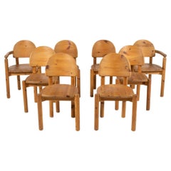 Set of '8' Solid Pine Dining Chairs by Rainer Daumiller for Hirtshals Sawmill
